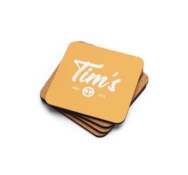 Tim's Cork-back coaster Sunshine