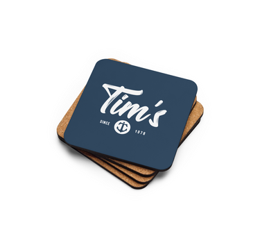 Tim's Cork-back coaster Blue Navy