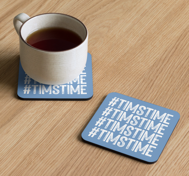 #TimsTime Cork-back coaster Sky